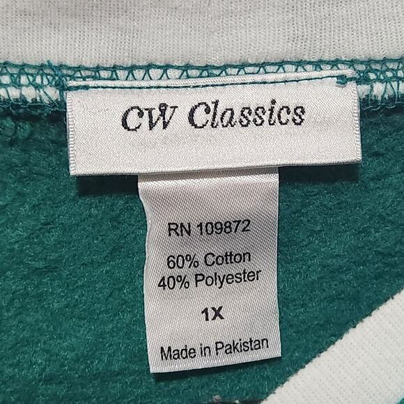 Vintage CW Classics Snow Family GraphicCrewneck SweatshirtGreen XL - Picture 6 of 6